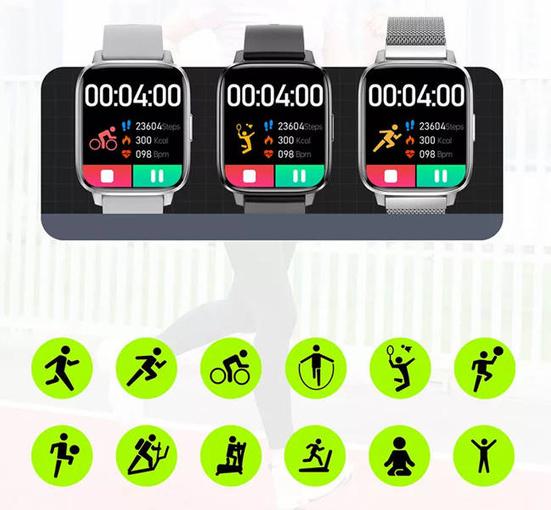 SMARTWATCH ZEGAREK SMARTBAND NFC TLEN PULS CIŚNIENIE WODOODPORNY DT X MAX