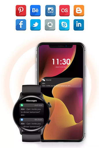 SMARTWATCH ZEGAREK SMARTBAND PRO GPS TRENING KROKI SPORT PULS CIŚNIENIE HK8 PRO