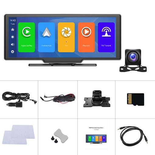 ODTWARZACZ SAMOCHODOWY EKRAN CARPLAY ANDROID APPLE MONITOR KAMERA COFANIA A3019