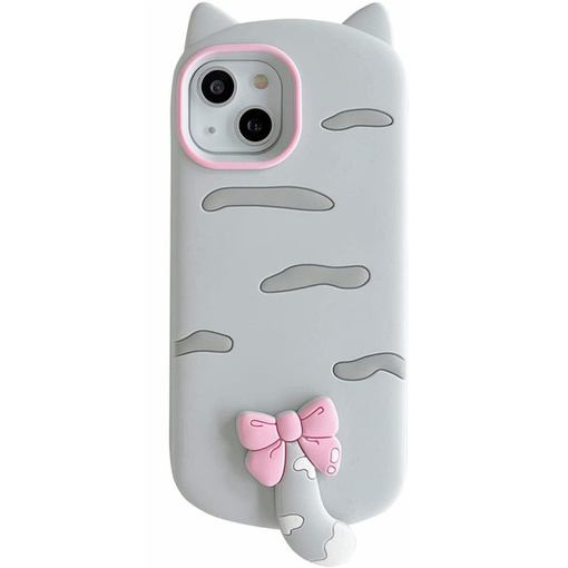 ETUI DO IPHONE 13 PRO OBUDOWA COVER POKROWIEC FUTERAŁ PLECKI SZARY KOTEK