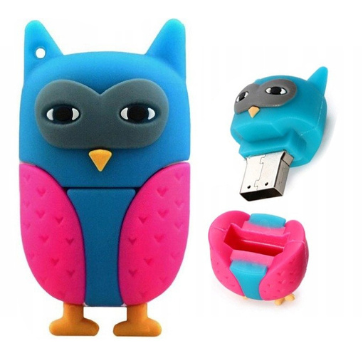 PENDRIVE USB SZYBKI FLASH DRIVE ULTRA PAMIĘĆ ZAWIESZKA PREZENT SOWA 64GB