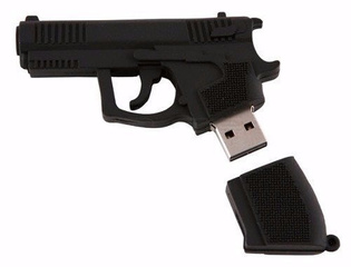 PENDRIVE USB SZYBKI FLASH DRIVE ULTRA PAMIĘĆ ZAWIESZKA PREZENT PISTOLET 32GB