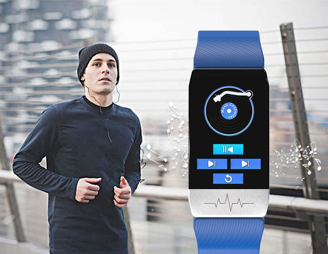 SMARTBAND SMARTWACH ZEGAREK OPASKA TEMPERATURA SPORT KROKI PASEK PRO WATCH T1S